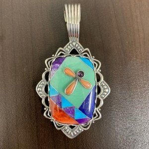 Multi-colored Turquoise Pendant